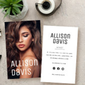 ミニマモダンリストシンプルプロフェッショナル写真 名刺