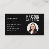 ミニマモダンリストシンプルプロフェッショナル写真QR 名刺 (裏面)