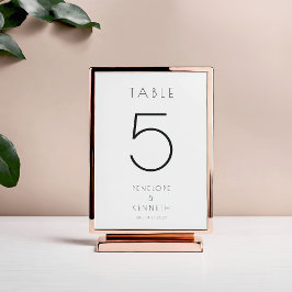 ミニマモダンリストシンプルホワ結婚イトのカスタム テーブルナンバー