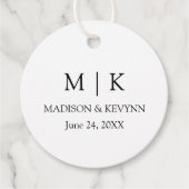 ミニマモダンリストシンプルモノグラム結婚ズ フェイバータグ (正面)