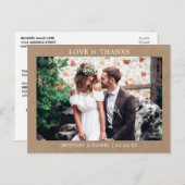 ミニマモダンリストシンプルラブク感謝していラフト ポストカード (正面/裏面)