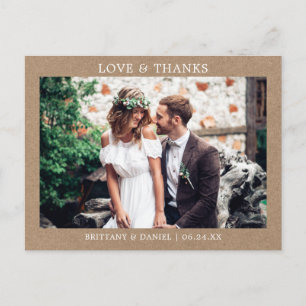 ミニマモダンリストシンプルラブク感謝していラフト ポストカード