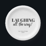 ミニマモダンリストシンプル文字 ペーパープレート<br><div class="desc">ミニマモダンリストのシンプル文字パーティー紙プレート – あなたのモダンの休日のテーシンプルブルに最適だが、まだエレガント!</div>