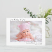 ミニマモダンリストシンプル新生児 サンキューカード (スタンド正面)
