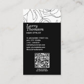 ミニマモダンリストシンプル白黒抽象芸術行 名刺 (裏面)