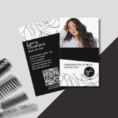 ミニマモダンリストシンプル白黒抽象芸術行 名刺