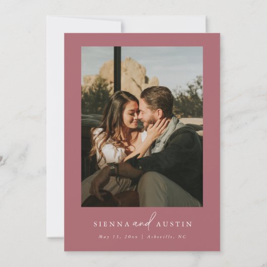 ミニマモダンリストシンプル結婚式招待状 招待状 (裏面)