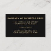 ミニマモダンリストシンプル金ゴールドとRed クール DJ 名刺 (裏面)