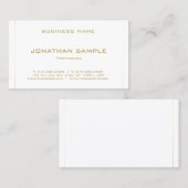 ミニマモダンリストシンプル金ゴールドストライプのトレンディー 名刺 (正面/裏面)