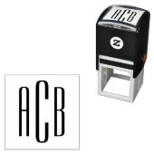 ミニマモダンリストシンプル3文字モノグラム セルフインキングスタンプ (インサイチュ)