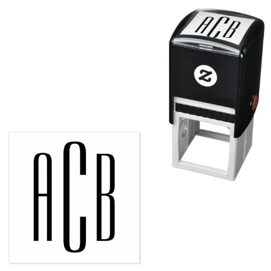 ミニマモダンリストシンプル3文字モノグラム セルフインキングスタンプ (インサイチュ)