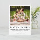 ミニマモダンリストシンプル・フォーエバーサンクフル写真 サンキューカード (スタンド正面)