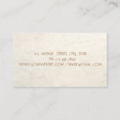 ミニマモダンリストシンプル、雨滴 名刺 (裏面)