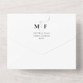 ミニマモダンリストシンプルQRコードWebサイトテンプレート オールインワン招待状 (裏面)