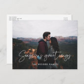 ミニマモダンリストシーズンの挨拶の写真 ポストカード (正面/裏面)