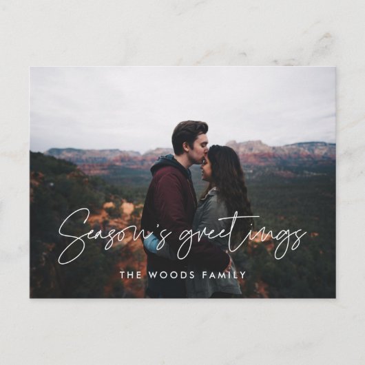 ミニマモダンリストシーズンの挨拶の写真 ポストカード (正面)