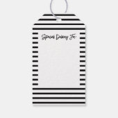 ミニマモダンリストジョイクリスマスブラック ギフトタグ (裏面)