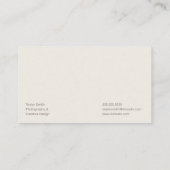 ミニマモダンリストスタイリッシュとトレンディープロフェッショナル 名刺 (裏面)