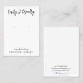 ミニマモダンリストスタイリッシュジュエリーイヤリング表示 名刺 (正面/裏面)