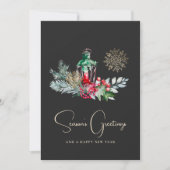 ミニマモダンリストスタイリッシュスクリプトMerry Christmas シーズンカード (正面)