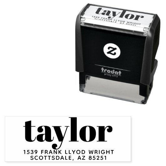 ミニマモダンリストスタイリッシュトレンディー差出人住所 セルフインキングスタンプ (インサイチュ)