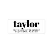 ミニマモダンリストスタイリッシュトレンディー差出人住所 セルフインキングスタンプ (デザイン)