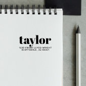 ミニマモダンリストスタイリッシュトレンディー差出人住所 セルフインキングスタンプ