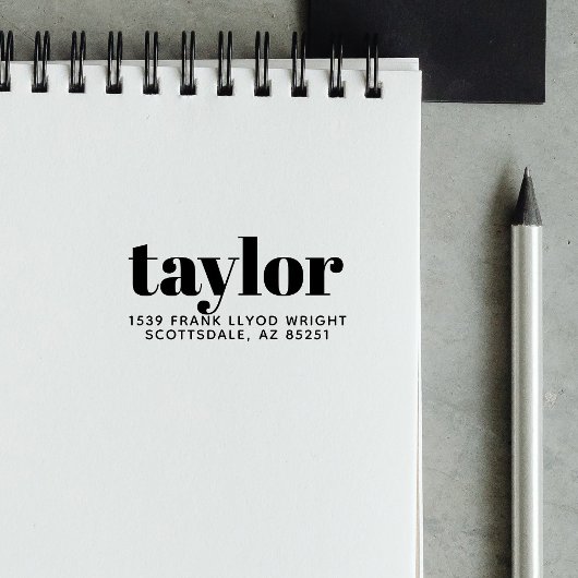 ミニマモダンリストスタイリッシュトレンディー差出人住所 セルフインキングスタンプ