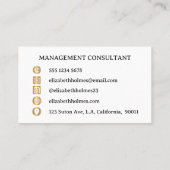 ミニマモダンリストスタイリッシュ 名刺 (裏面)