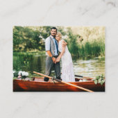 ミニマモダンリストスタイリッシュQRフォトウェディングRSVP エンクロージャーカード (裏面)