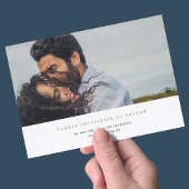 ミニマモダンリストスタイル: 1枚の写真が日付を保存 招待状