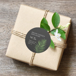 ミニマモダンリストスタリースカイ&ビーチパーム結婚ズ ラウンドシール