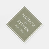 ミニマモダンリストセージグリーンナプキンズ スタンダードランチョンナプキン (角)