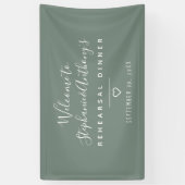 ミニマモダンリストセージグリーンハートリハーサル 横断幕 (縦)