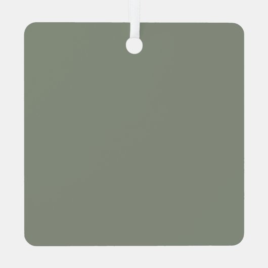 ミニマモダンリストセージグリーンファミリーフォトオーナメント メタルオーナメント (裏面)