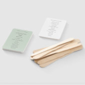 ミニマモダンリストセージグリーン結婚式 プログラム ハンドファン (組立なし)