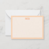 ミニマモダンリストタイポグラフィイニシャルモノグラム ノートカード (正面)