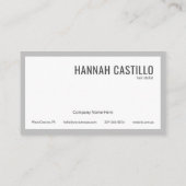 ミニマモダンリストタイポグラフィカスタム 名刺 (裏面)