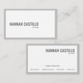 ミニマモダンリストタイポグラフィカスタム 名刺 (正面/裏面)