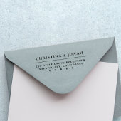 ミニマモダンリストタイポグラフィカップル差出人住所 セルフインキングスタンプ