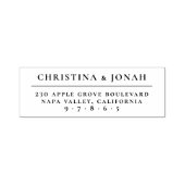 ミニマモダンリストタイポグラフィカップル差出人住所 セルフインキングスタンプ (デザイン)