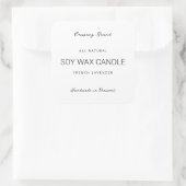 ミニマモダンリストタイポグラフィキャンドルラベル スクエアシール (バッグ)