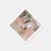 ミニマモダンリストタイポグラフィシンプルフォト結婚ズ スタンダードカクテルナプキン (角)