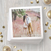 ミニマモダンリストタイポグラフィシンプルフォト結婚ズ スタンダードカクテルナプキン