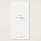 ミニマモダンリストタイポグラフィジュエリー表示カード (正面&裏面)