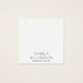 ミニマモダンリストタイポグラフィジュエリー表示カード (正面)