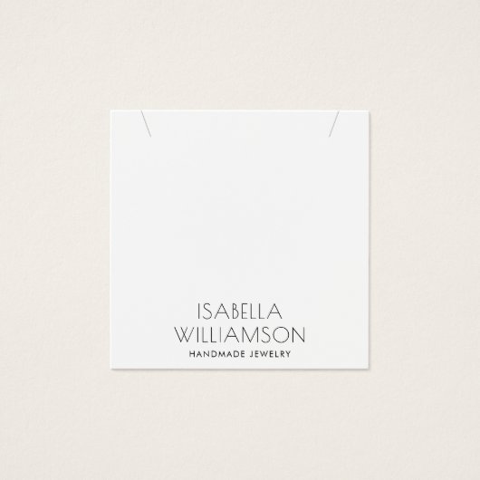 ミニマモダンリストタイポグラフィジュエリー表示カード (正面)