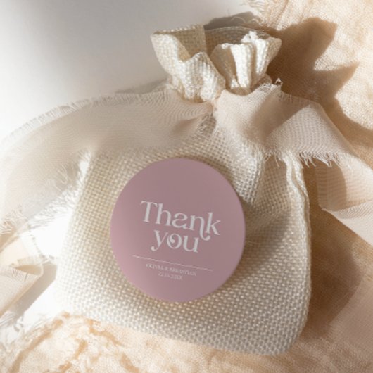 ミニマモダンリストタイポグラフィダスティバラ結婚ズ ラウンドシール