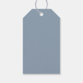 ミニマモダンリストタイポグラフィダスティブルー結婚ズ ギフトタグ (裏面)