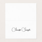 ミニマモダンリストタイポグラフィテンプレート折り畳み 名刺 (外部フラット)